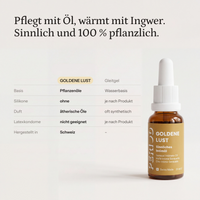 GOLDENE LUST Ritual Set Special Edition – Pflegt mit Öl, wärmt mit Ingwer. Sinnlich und 100 % pflanzlich.