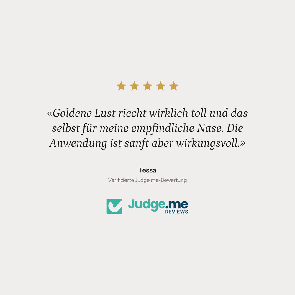 GOLDENE LUST Ritual Set – «Goldene Lust riecht wirklich toll und das selbst für meine empfindliche Nase. Die Anwendung ist sanft aber wirkungsvoll.»